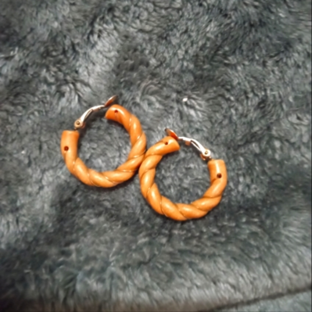 Vintage clip on hoops